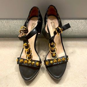 Prada studded T-strap heels, 39